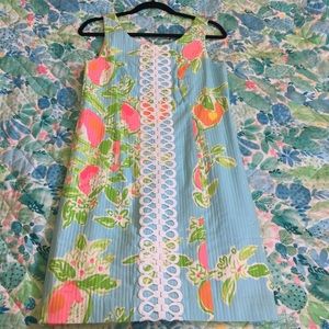 Lilly Pulitzer Cathy shift Pool Blue Pink Lemonade